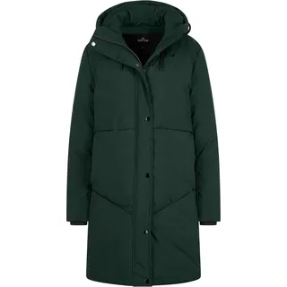 Euro-Star ESLavar Parka Jacke knielang wasserabweisend black leaf dunkelgrün HW/23, Größe:M - Schwarz