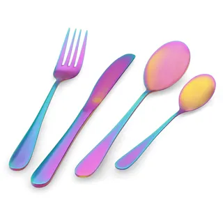 Pintinox Prima Collection Besteckset Serie Dream, Edelstahl, Rainbow, mit Geschenkbox (6 Personen)
