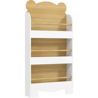 Aiyaplay Bücherregal für Kinder Kinderregal mit 3 Ablagen Aufbewahrungsregal aus Holz , Braun , Holzwerkstoff , Teilmassiv,Kiefer , 15x110x55 cm , Babymöbel & Kindermöbel, Babyzimmer, Babyregale & Kinderregale