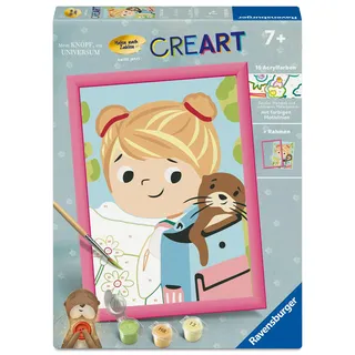 Ravensburger CreArt 12023308 - Tilli & Otti - Malen nach Zahlen für Kinder ab 7 Jahren vom beliebten Kinderbuch Mein Knopf, EIN Universum von Carmushka