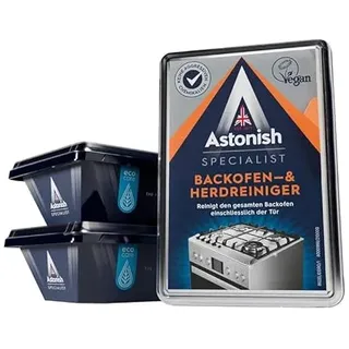 Astonish Backofenreiniger & Herdreiniger Extra Stark – 3er Set 3x250ml | Grillreiniger & Fettlöser als Gel-Paste – vegan, biologisch abbaubar & geruchsneutral – löst Eingebranntes ohne Schrubben