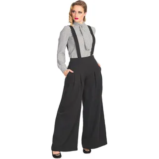Banned Retro Marlenehose - Diamond Noir, Größe XXL - Schwarz
