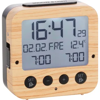 Funk-Wecker Bingo TFA 60.2528 Reisewecker 2 Alarme Beleuchtung