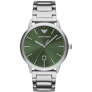 Emporio Armani Herrenuhr 3-Zeiger-Werk Datum Edelstahl, AR11575