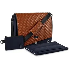 Bild Premium Wickeltasche navy/brown leather