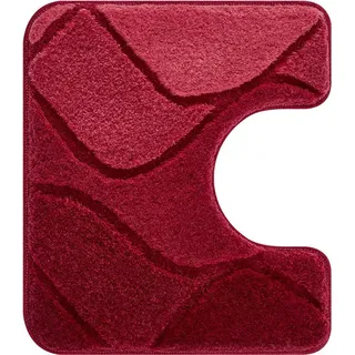 KLEINE WOLKE WC-Vorleger Fiona Bordeaux 55 x 50 cm mit Ausschnitt