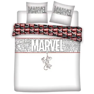 Aymax Parure de lit double réversible Marvel Spiderman - 220 cm x 240 cm