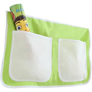 Mid.you Betttasche , Grün, Beige , Textil , Uni , 2 Fächer , 56x32x2 cm , Babymöbel & Kindermöbel, Kinderzimmer & Jugendzimmer, Kinderbettzubehör