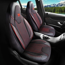 Sitzbezüge passend für Ford Ranger in Schwarz Rot Pilot 6.2