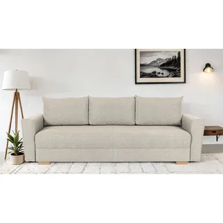 Home Affaire Schlafcouch 100% Polyester 3-Sitzer Beige