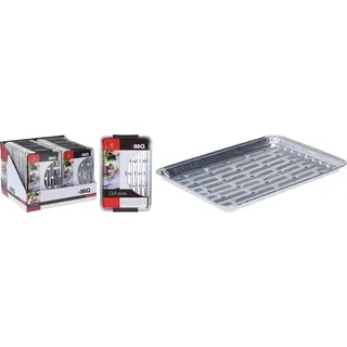 Alu-Grillschale 4er Set Rechteckig neuetischkultur - Silber