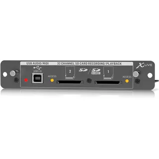 Behringer XLIVE X32 Erweiterungskarte für 32-Kanal Live-Aufnahme/Wiedergabe auf SD/SDHC-Karten und USB Audio/MIDI-Interface
