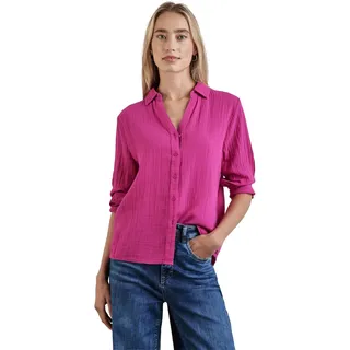 STREET ONE Damen A344955 Musselin-Bluse, royal Fuchsia, 38