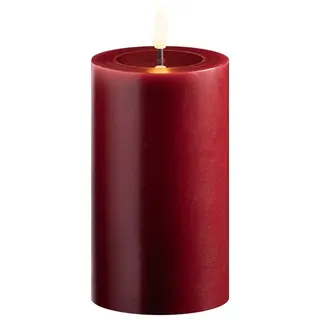 LED-Echtwachskerze mit Spiegeleffekt DecoTrend rot, 12.5 cm