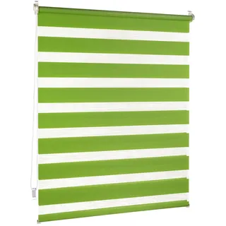 Victoria M. Doppelrollo Klemmfix ohne Bohren, 120 x 150cm (BxH) Grün, Rollo Fensterrollo lichtdurchlässig & verdunkelnd,Duo-Rollo Klemmmontage Zebrarollo für Fenster & Türen