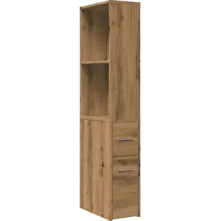 vidaXL Badschrank Schmal mit Rollen Artisan-Eiche Holzwerkstoff - Braun