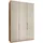 Drehtürenschrank Monaco 148,4 x 236 x 58 cm Beige/Braun
