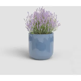 Artevasi Jupiter, Keramischer Blumentopf mit glasiertem Finish, 25cm, Blau