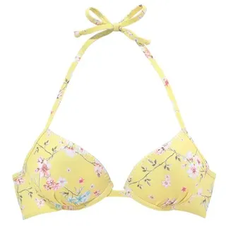 SUNSEEKER Push-Up-Bikini-Top Damen gelb-bedruckt Gr.34 Cup B