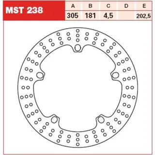 TRW Mst238 Bremsscheibe Starr