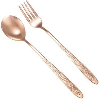 99,99 % reines Kupfer, Kupferbesteck mit chinesischer schöner Bedeutung, geeignet für Küche, Zuhause, Hochzeit, Party, spülmaschinenfest (1 Typ)