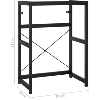 vidaXL Badezimmer Waschtischgestell Schwarz 59x38x83 cm Eisen