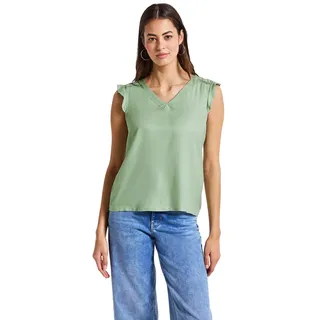 Street One Damen V-Neck Top mit Häkeldetails