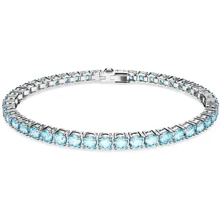 Swarovski Matrix Tennis Armband Blau Rhodiniert 16 cm