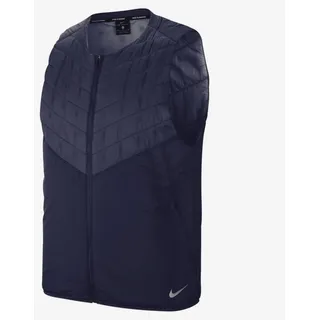 Nike AeroLayer Sportweste DJ0533475 Größe L mit Reißverschlusstaschen und reflektierenden Elementen - Dunkelblau