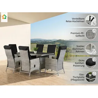 Dining Set Sitzgruppe JUNIO 13tlg. aus Aluminium