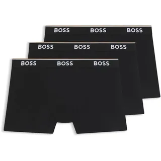 BOSS Hugo Herren Boxer Brief 3p Co/EL Boxershorts, New - Black001, XS
