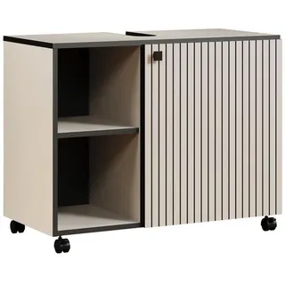 trendteam Waschbeckenunterschrank, Hellgrau, Holzwerkstoff, 80x64x42 cm, Badezimmer, Badezimmerschränke, Waschbeckenunterschränke
