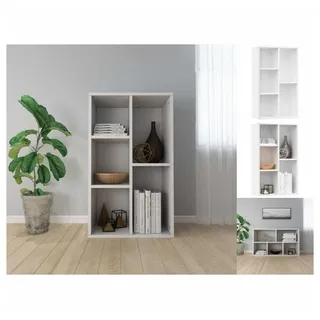 vidaXL Bücherregal/Sideboard Weiß 50x25x80 cm Holzwerkstoff