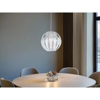 LED Kugel Pendelleuchte Lampenschirm Transparent, Esstischlampe hängend Ø 30cm