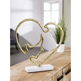 Gilde "Skulptur Modern Face", goldfarben