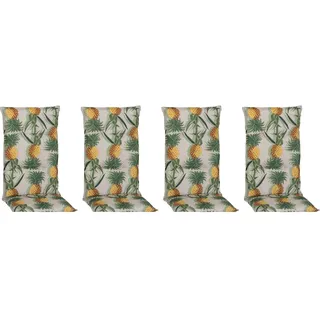 Beo Sitzauflage Hochlehner Treffelstein 4er-Set Ananas-Motiv