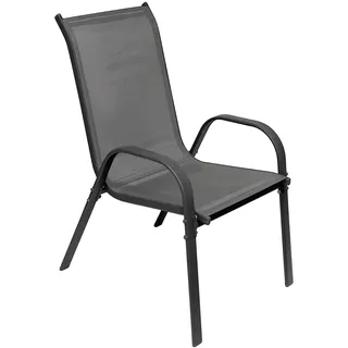 Mojawo Stapelsessel Gartenstuhl 53 x 73 x 92 cm anthrazit