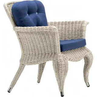 Hochwertiger Terrassensessel r moderner grau Rattang rau Sessel - Grau