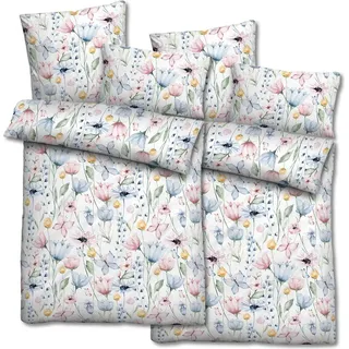 Doppelpack Mikrofaser Seersucker Bettwäsche 135 x 200 + 80 x 80 cm + 40 x 80 cm 3-teilig