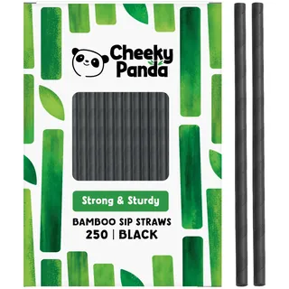 The Cheeky Panda Bambus Strohhalme Papier | 250 x Cocktail Strohhalme | Stark und Langlebig