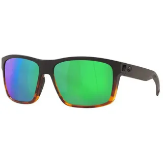 Costa Slack Tide Verspiegelte Polarisierte Sonnenbrille - Matte Black / Shiny Tortoise - Green Mirror 580P/CAT2