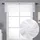 Durchsichtige weiße Volants für Fenster Fenstervorhänge für Wohnzimmer Badezimmer Café Wäscherei Keller moderne Oberseite Doppelstangentasche Voile-Vorhang 106 x 35 Weiß