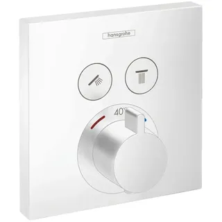 Hansgrohe ShowerSelect Thermostat Unterputz Theromstat Shower Select, für 2 Verbraucher, Mattweiß