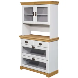 Home affaire Buffet »Rügen« zertifiziertes Massivholz, Höhe 168 cm, im Landhausstil, weiß