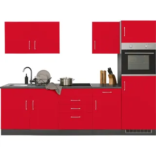 kochstation Küchenzeile KS-Paris 270 cm rot