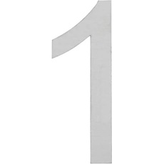 ARREGUI SEC11-T1 Edelstahl Hausnummer | Moderne Briefkasten Hausnummer aus Edelstahl | 8 cm Hohe Hausnummer für Außen Wasserdicht | Wetterfeste Hausnummern | Gebäudenummer | Türnummer | Nummer 1