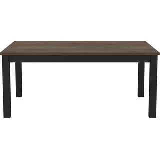 Furniture24 Tisch Olin 92 Esstisch ausziehbar 130x175 cm Esszimmertisch Nußbaum Okapi/Schwarz matt