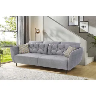 Jockenhöfer Big-Sofa Baumwolle/Polyester 7-Sitzer Grau