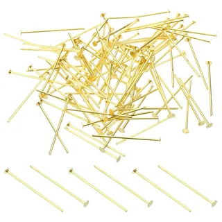 PATIKIL 1,18 x0 09" Kupfer-Kronleuchter-Verbindungsnadeln, 300 Stück, Gold | Kronleuchter-Kristallclips Befestigung von Kristallteilen, Kronleuchter-Ersatzteile zur