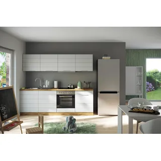 Held Küchenzeile Florenz 240 cm Weiß-Eiche